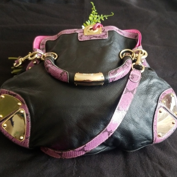 Gucci Spring 2007  Runway Babouska Purple Black Snakeskin Leathers Tassel Bag - Picture 8 of 14